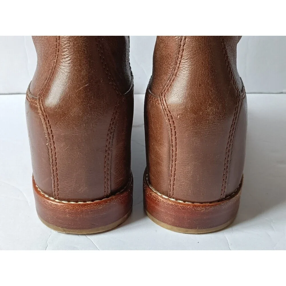Cole Haan Grand OS ZILLIE Brown  Leather Hidden Wedge Ankle Boots Booties 8B